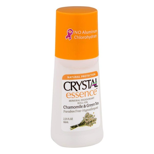 Crystal Essence Mineral Deodorant Roll-On, Chamomile &amp; Green Tea 2.25 oz (Pack of 10)10