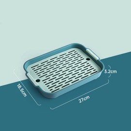 Gigicloud Rabbit Litter Box with Grate, 10.5 x 7.2 Inch Guinea Pig Litter Pan Anti-Turnover Pet Toilet Potty Trainer Corner Guinea Pig Training Pan Cage with Toilet Tray for Rabbit Chinchilla Guinea