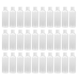 Beaupretty 30Pcs Empty Squeeze Bottles,Plastic Empty Bottles with Flip Cap Refillable Travel Shampoo Bottles White (100ml)