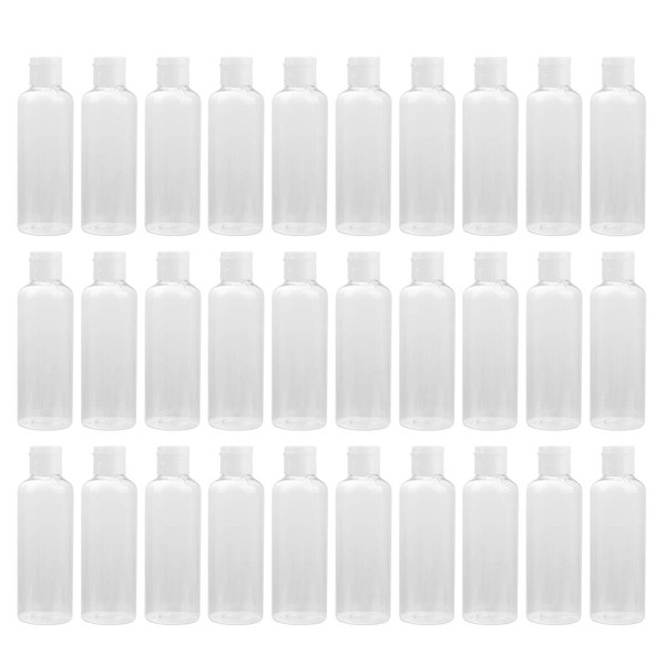 Beaupretty 30Pcs Empty Squeeze Bottles,Plastic Empty Bottles with Flip Cap