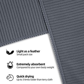 Hosuni Microfibre Towel, 60x30cm Small Gym Towel, Compact Quick Dry Travel Towel, Gym Towel Men Suitable for Fitness, Beach, Gym, Camping, Swim