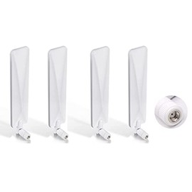 4G 5G LTE Antenna 9dBi SMA Male Cellular White SMA Antenna for Wireless CPE Router Hotspot Cellular Gateway Industrial IoT Router Trail Game Camera Outdoor Security Camera 4Pack