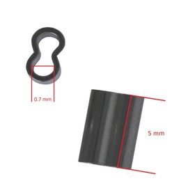 PRO Filstar Fishing Double Sleeves 25 x 5 mm, Diameter 0.7 mm - Double Crimps - Crimp Sleeves Set for Steel Leader - Double Clamp Sleeves for Fishing Leader & Fishing Line - Fishing Accessories Set -