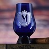 Engraved Blue Glencairn Whisky Glass With Crest (Single 1)