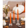 Stmarry Orange Flameless Taper Candles with Remote and Timer, 9.65