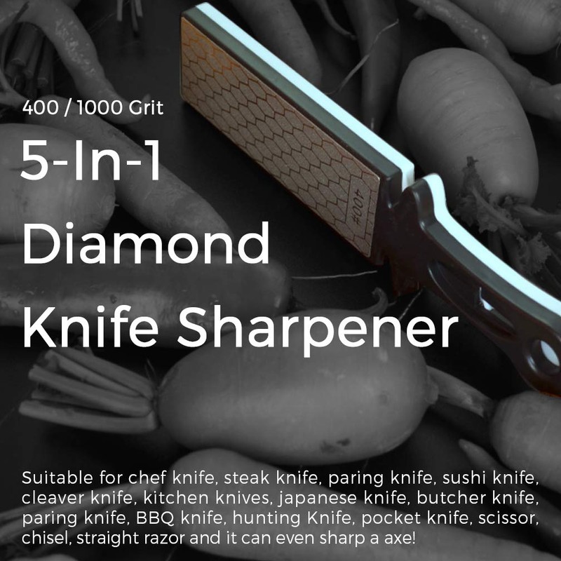 5-In-1 Diamond Sharpening Plate Knife And Scissors Sharpener Ceramic Knife