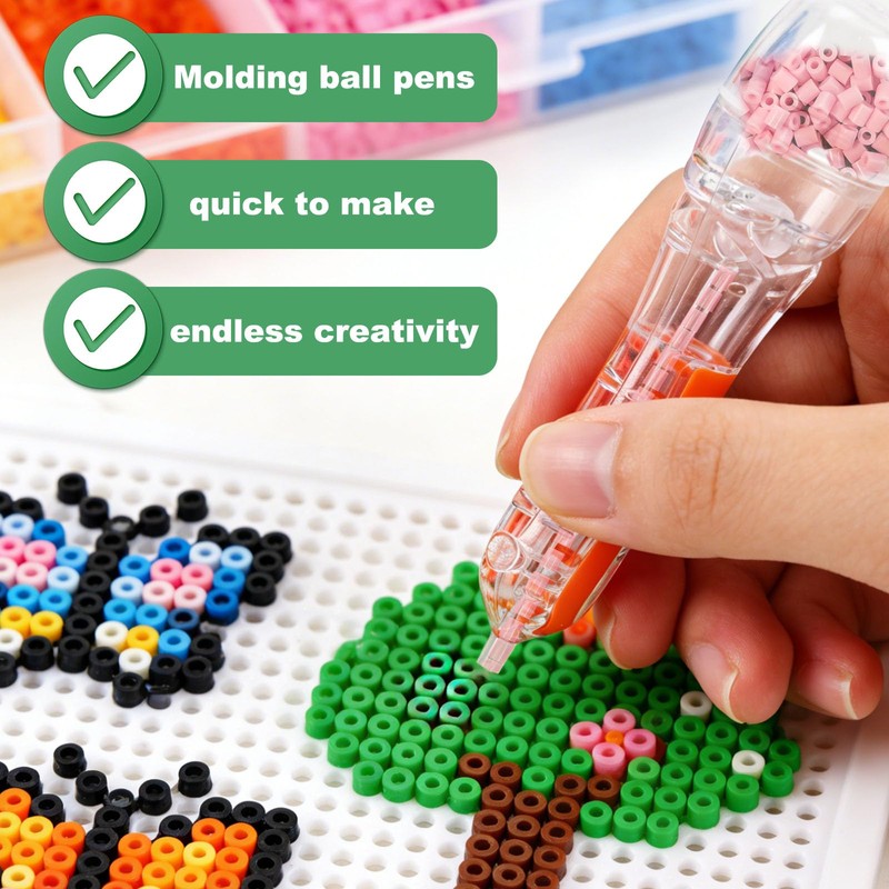 Fuse Beads Pen for 2.6mm Beads, Plastic Transparent Body High