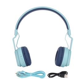 Fingertime BOBO1 Children's Bluetooth Headset Supports Linein Playback Mode Memory Card Playback Mode Children Mode(Blue )