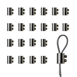 20Pcs Upgraded wire Rope cable clamps single/hole cable clamps（3.6MM line hole）
