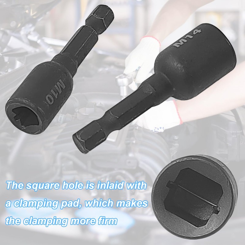 7-Piece Set Tap Adapter, 1/4 Hex Shank Tap, 6.35 x