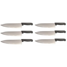 Cozzini Cutlery Imports 12" Chef Knife Black Handle - Razor Sharp Commercial Kitchen Cutlery - Cook's Knives (6 Pack - 12" Chef)