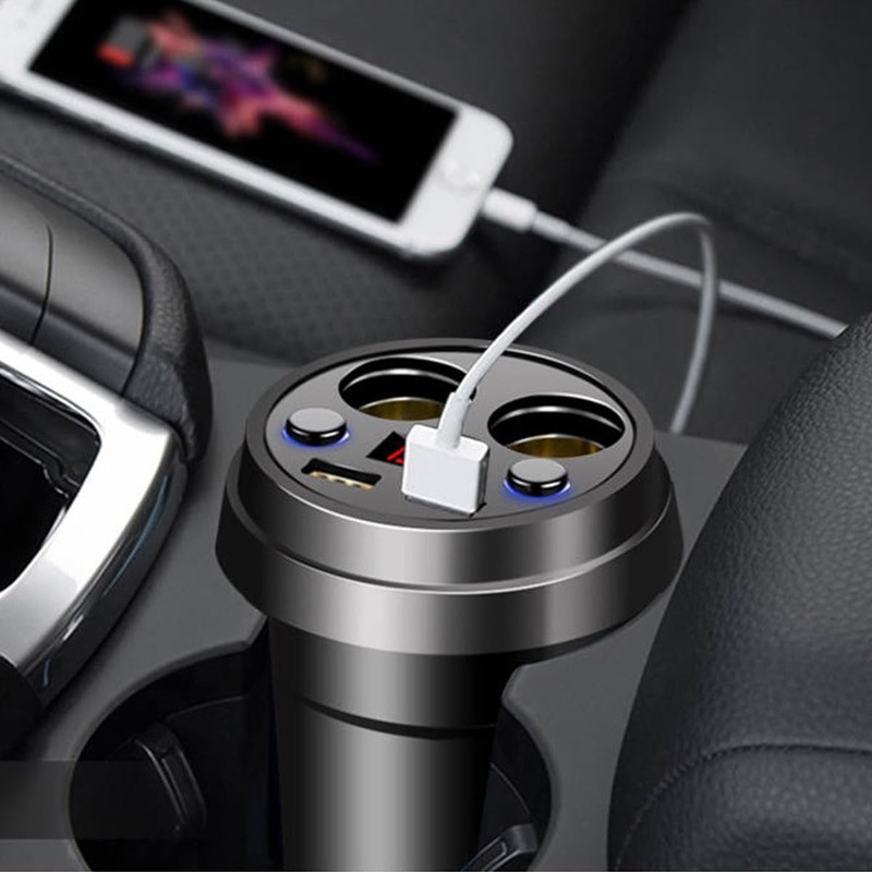 CENPEK 120W 12-24V Multifunction Car Charger, Dual USB Interface, Intelligent