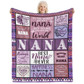 Gifts for Nana Birthday Mother's Day Christmas, Nana Blanket from Granddauther Grandson, Best Nanas Gifts from Grandkids