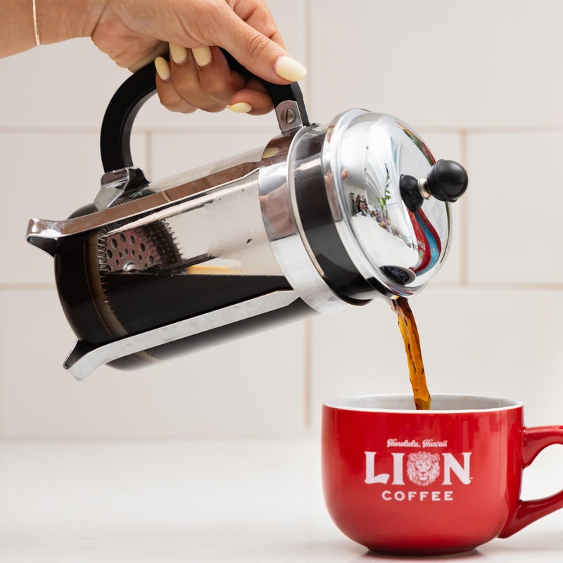 Lion Coffee 3-Pack DECAF Vanilla Macadamia Flavored Ground Coffee, Swiss