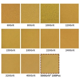 SPEEDWOX 100 Pcs 6 Inches Sanding Discs 500 Grit Dustless Hook and Loop Sandpaper for Random Orbital Sander Yellow Finishing Discs for Automotive Woodworking