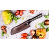 Forged Santoku Blade Protector 18 cm Brown Leather with Press