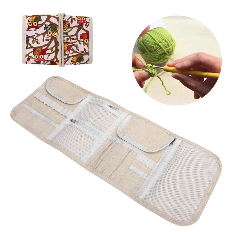 Knitting Needles Case Empty Crochet Hooks Storage Bag Knitting Needle