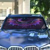 Car Windshield Sun Shade, Neon Bat Crescent Windshield Sunshades Sun