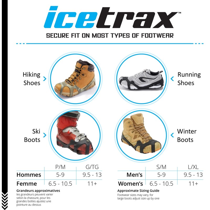 ICETRAX V3 Tungsten Winter Ice Grips for Shoes and Boots