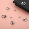 12Pcs D Ring Stud Screw Ball Head Buttons 360 Degree