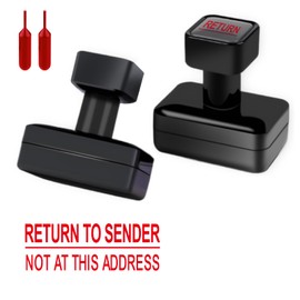 Return to Sender Stamp-Not at This Address Stamp Inking Red,Return Address Stamp,Office Stamps, Business Stamps,Refilled with Ink for Repeated Use,Office Gifts for Colleagues and Office Accessories