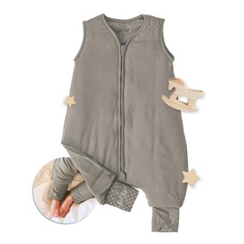 Nyte Nyte Baby - 1.0-TOG Taupe, 12-18 Months, Sleeveless Sleep Sack, Soft Baby & Toddler Sleeping Sack, Breathable Sleep Sack with Adjustable Feet Cuffs & Anti-Slip Grip