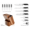 BRODARK Kitchen Knife Set with Block, Full Tang 15 Pcs