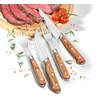 Zassenhaus Steak Cutlery Set of 2 with Pakka Wood Handles,