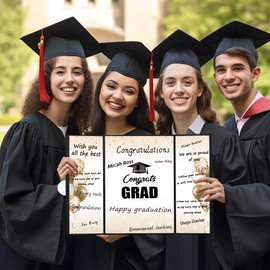 Graduation Guest Book 2025 Graduation Decorations Class of 2025 Black Graduation Signature Book Graduation GuestBook Grad Gifts Grad Signing Card Board for College High School Graduation Party Favors