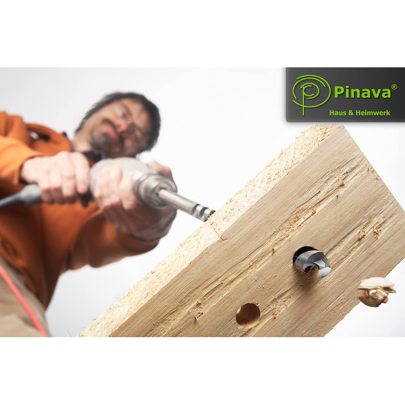 Pinava® Wood Drill Bit Set Long [Stable & Sharp] -