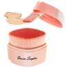 Retractable Flat Liquid Foundation Makeup Brush with Cover, Flat Top