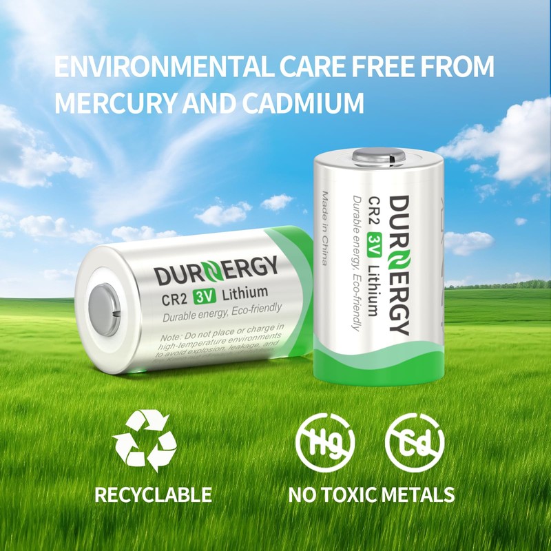 DURNERGY CR2 Battery, CR2 3v Lithium Battery, 10 Pack CR2