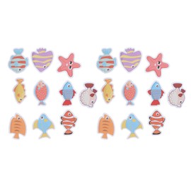 2 Juegos de Pegatinas Antideslizantes para Bañera, Pegatinas de Animales de Peces de Colores Mate, Impermeables para Baby Shower