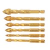 6Pcs Cross Spearhead Drill Bit Carbide Hex Shank Drilling Tool