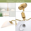 MEXO Modern Glass Chandeliers, Sputnik Chandelier Gold Pendant Lighting Fixture