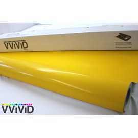 VViViD Yellow Carbon Fiber Car Wrap Vinyl Roll with Air Release 3MIL-VViViD8 (60" x 3ft)