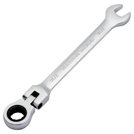 Pilida 1/2 Inch Ratcheting Combination Wrench 12 Point SAE Flex Head Gear Wrench Rachet Box End Spanner 72 Teeth Chrome Vanadium Steel