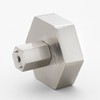 GlideRite 1-1/2 Inch Solid Hexagon Cabinet Knob, Satin Nickel, 5824