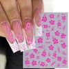 Flower Summer Stickers for Nails 10 PCS Tropical Hibiscus Nail