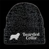 siviwonder Bearded Collie Reflective Hat Embroidery Dog Winter Knitted Hat