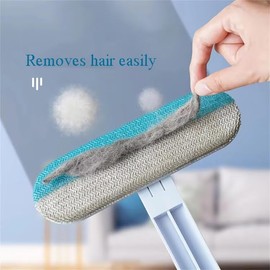 3-in-1 Pet Hair Remover – Reusable Cleaning Tool with Rubber Broom & Brushes for Dogs and Cats – Removes Fur from Carpet, Couch, Car, Clothes, Furniture & Windows