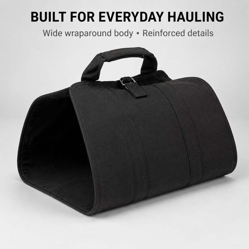 Portable Durable Firewood Storage Bag Sturdy Buckle Easy to Carry