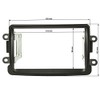 tomzz Audio 2409-017 Double DIN Radio Faceplate Compatible with Dacia