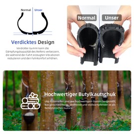 ulip Pack of 2 10 x 2.75-6.5 Offroad Tubeless Scooter Tyres with Valve Tyre Replacement for Speedway5 Dualtron 3 Hover-1 Alpha Gotrax G4 Scooter