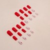 Valentines Day Press on Nails Short Square Fake Nails Glossy