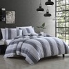 Riverbrook Home Vara Comforter Set, King, Gray/Blue, 3-Piece Set