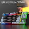 Gaming Keyboard USB 87 Keys RGB Backlit Floating Keycaps Contrast