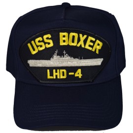 HNP USS BOXER LHD-4 SHIP HAT - NAVY BLUE - Veteran Owned Business