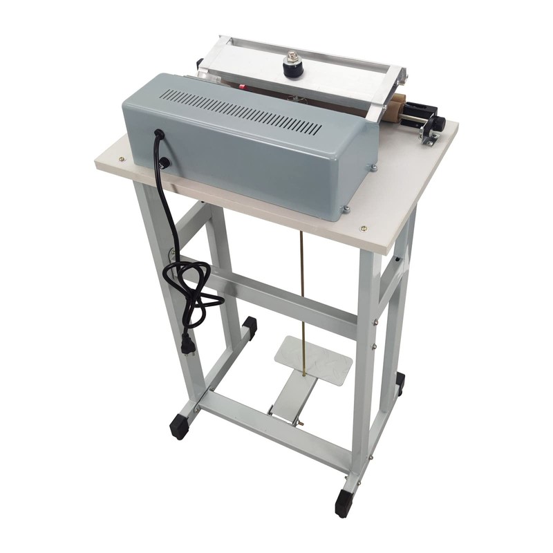 INTBUYING 110V Foot-pedal Sealing Machine with cutter Foot-pedal Sealer 3mm/0.6mm