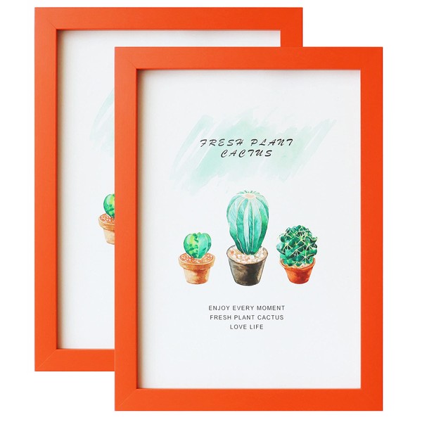 Picture Frame for A4 Photo Orange Frame MDF Photo Frame